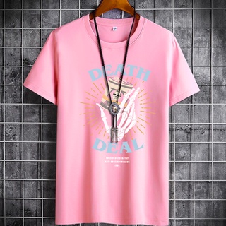 D294 (พร้อมส่ง）เสื้อยืดแขนสั้ง สำหรับชายและหญิง.ลายแฟชั่งนานาชาติ ใส่เทียวออกกำลังกายได้