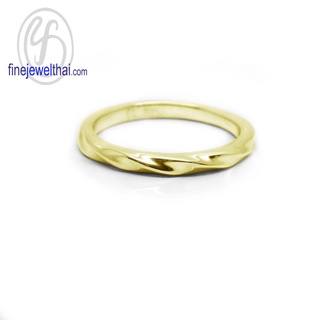 Finejewelthai-แหวนเงิน-เงินแท้925-ชุบทอง-ชุบพิ้งค์โกลด์-Silver-Ring-R133800-g/ pg (ราคาต่อวง เลือกสีตัวเรือนได้)