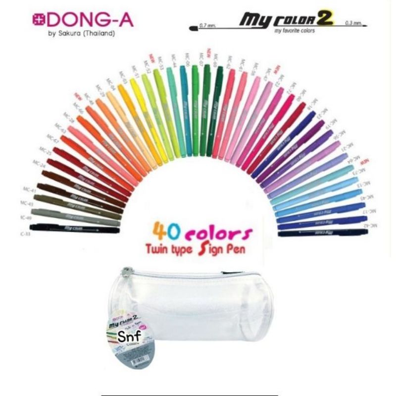 ภาพหน้าปกสินค้าปากกาสี​ My​ Color​2​ DONG-A Set​ 40​ ​สี จากร้าน snfstationary บน Shopee