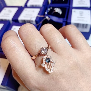 แหวน Swarovski Symbolic Ring Blue, Rose-gold tone plated