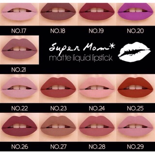 ส่งฟรี!!! Super Mom Matte Liquid Lipstick