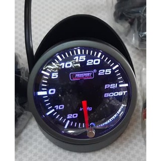 เกจ gauge วัดBoost เทอร์โบ30ปอนด์ 1ปุ่ม PROSPORT หน้าปัด 2.5" ไฟฟ้า งานไต้หวัน กล่องดำ