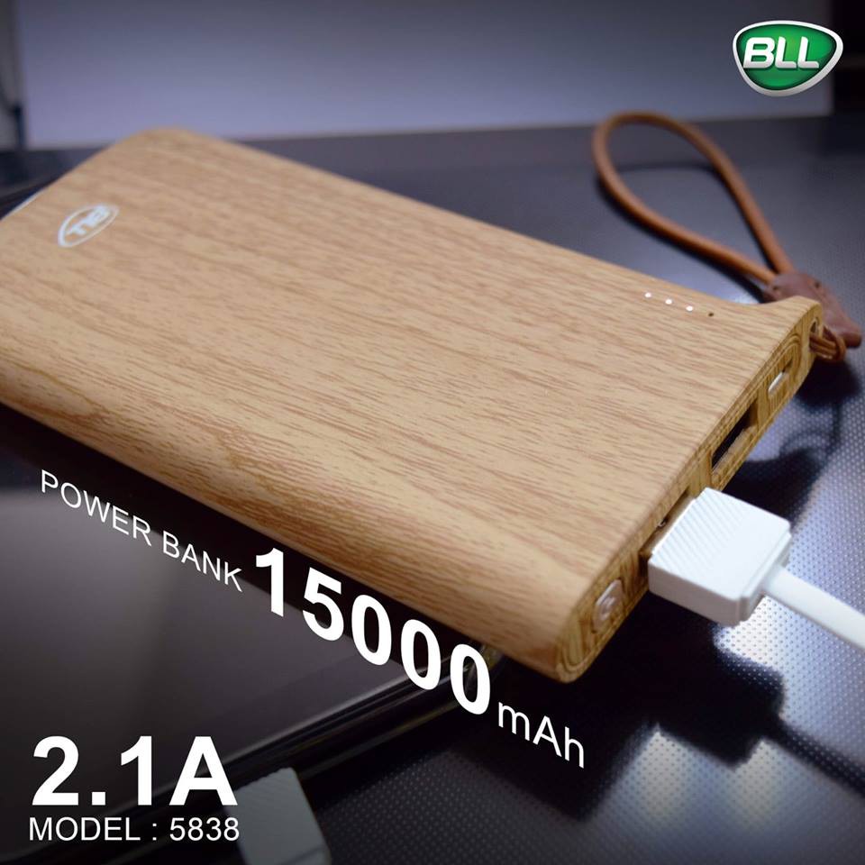 bll-พาวเวอร์แบงค์-15000-แอมป์-สีน้ำตาลลายไม้-ได้อารมณ์คลาสสิค