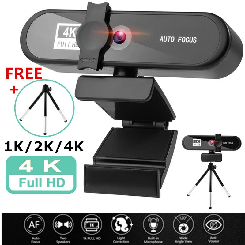 ภาพหน้าปกสินค้าTMNFJ COD กล้องเว็บแคม Webcam USB กล้อง HD 1080p 1K/2K/4K กล้องติดคอม โฟกัสอัตโนมัติ พร้อมไมโครโฟน ไดรฟ์ฟรี