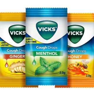 ลูกอมวิค vicks ขนาด 10 เม็ด/ 20 เม็ด  บรรเทาอาการไอ (คละรส)