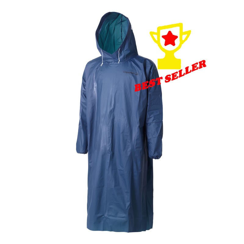 ภาพหน้าปกสินค้าเสื้อกันฝน กันลม พับเก็บง่าย เนื้อเหนียว ยืดหยุ่น ไม่ฉีกขาดง่าย แห้งไว (สีน้ำเงินเข็ม) Rain Jacket Full Body PONCHO