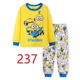 ใช้โค้ด BAAPR20 ลดเพิ่ม 20% เด็กผู้หญิง 2Pcs Minions ชุดนอน Sleepwear ชุดนอนชุดนอนชุดนอน