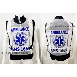 สินค้า เสื้อกั๊กสะท้อนแสงกู้ภัย เสื้อสะท้อนแสงกู้ชีพ เสื้อAMBULANCE