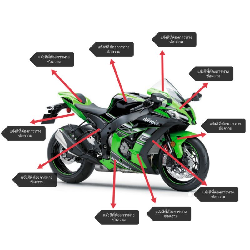 ชุดแฟริ่งแยกชิ้น-kawasaki-ninja-zx-10r-ปี2016-17-18-19แฟริ่งข้าง-zx10rแฟริ่งหน้าแฟริ่งหลังบังโคลนหน้าอกล่างครอบหน้าหลัง