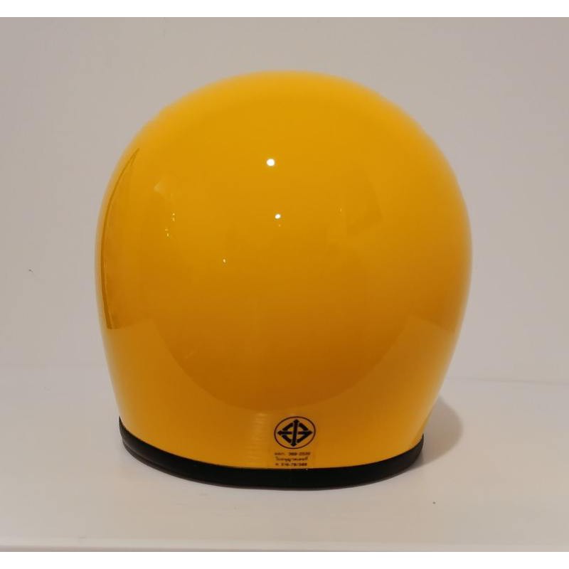 หมวกกัน-น็อค-เต็มใบ-วินเทจ-สีเหลือง-คิ้วดำ-model-omd-จอแคบ
