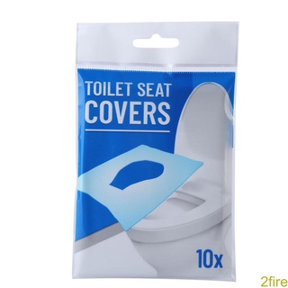 [2fire]10pcs Disposable Toilet Seat Cushion Portable Wood Pulp Bathroom Toilet Seat Cover Paper