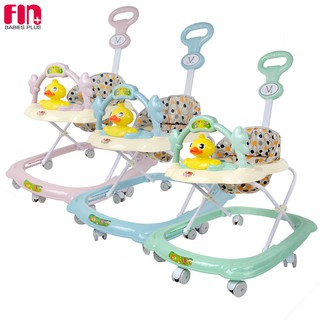 ภาพขนาดย่อของภาพหน้าปกสินค้าFIN Duckling walker รุ่น 805Y รถหัดเดินเด็กหน้าเป็ดสีพาสเทล ถาดของเล่นมีเสียง ปรับระดับได้ พับเก็บสะดวกพร้อมที่เข็น จากร้าน babiesplus.shop บน Shopee