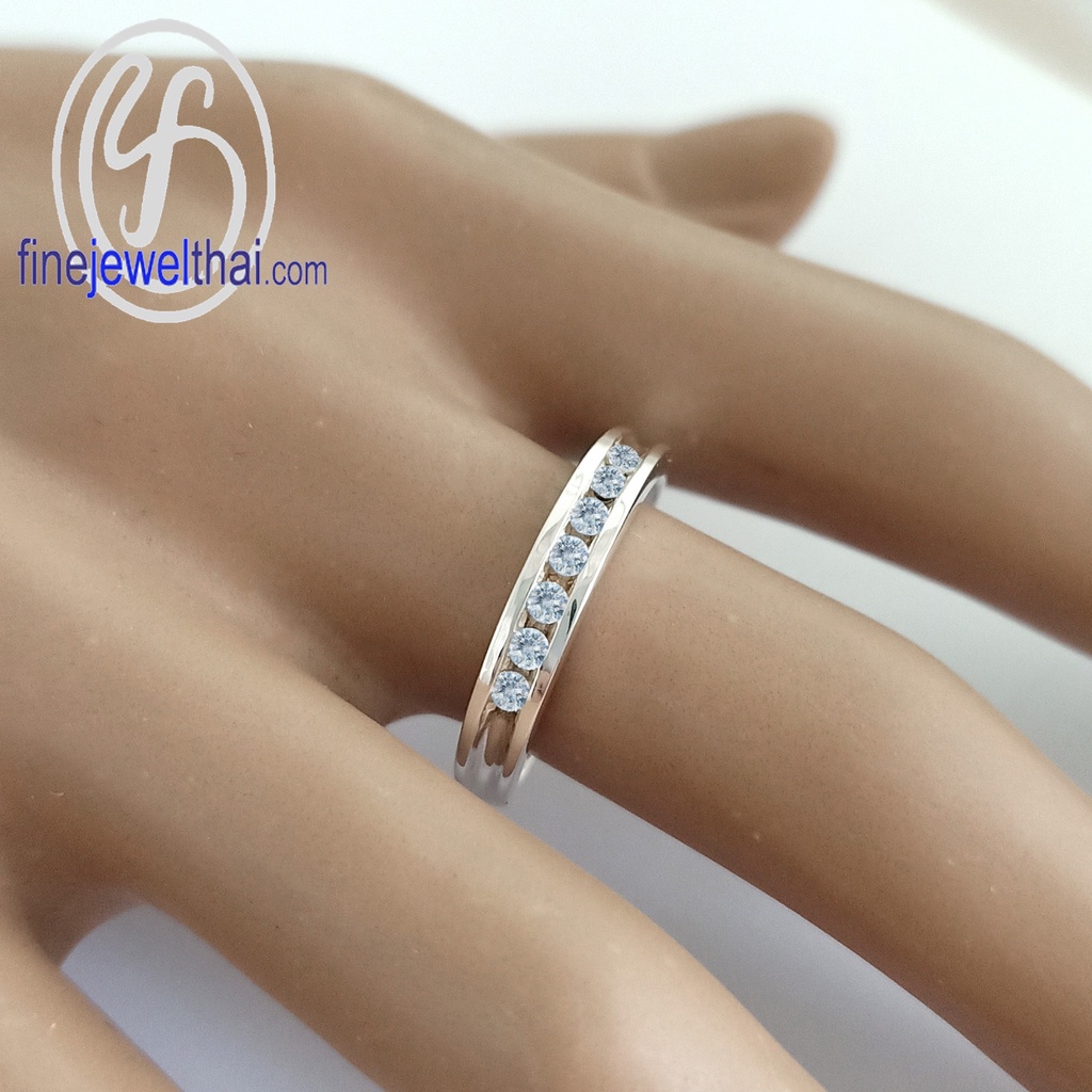 finejewelthai-แหวนอะความารีน-แหวนพลอย-แหวนเงินแท้-พลอยประจำเดือนเกิด-aquamarine-silver-ring-birthstone-r1028aq