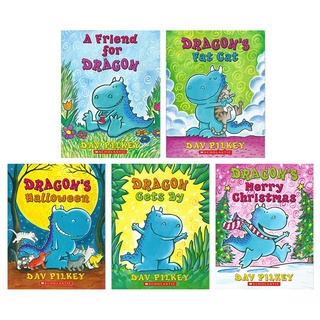 หนังสือนิทานภาษาอังกฤษ The Dragon Tales (5 Books) by Dav Pilkey | หนังสือภาษาอังกฤษ สำหรับเด็ก