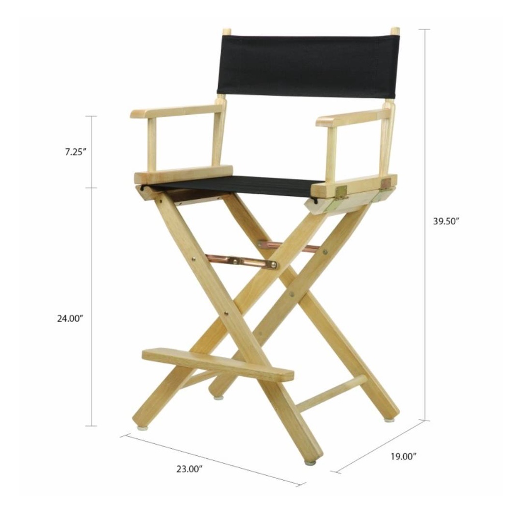 เก้าอี้ไดเร็คเตอร์-แท้100-24-inch-director-chair-natural-frame-with-black-canvas-100-solid-wood-220-00
