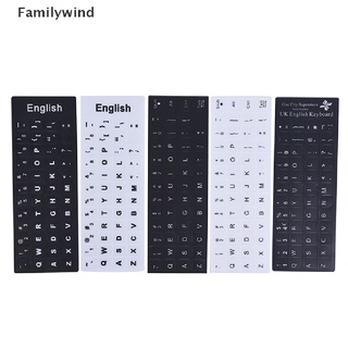 Familywind> สติกเกอร์แป้นพิมพ์ภาษาอังกฤษ สีขาว สีดํา แบบเปลี่ยน สําหรับแล็ปท็อป คอมพิวเตอร์ PC