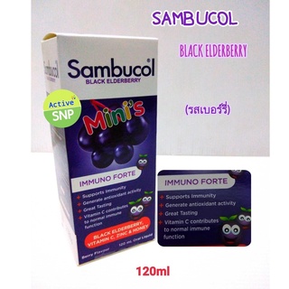 ภาพขนาดย่อของสินค้าSambucol Black Elderberry Syrup 120ml // Gummies เยลลี่ 50เม็ด // capsule 24เม็ด