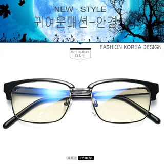 Fashion เกาหลี แฟชั่น แว่นตากรองแสงสีฟ้า รุ่น 5016 C-1 สีดำเงาตัดเทา ถนอมสายตา (กรองแสงคอม กรองแสงมือถือ)