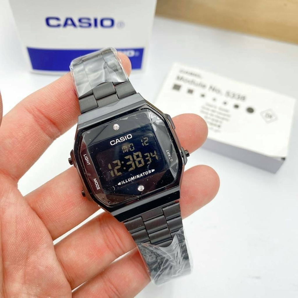 นาฬิกาข้อมือแฟชั่น-casio-diamond-ดิจิตอล-พร้อมกล่อง-ถุง