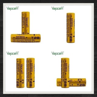 ภาพขนาดย่อของภาพหน้าปกสินค้า(เเท้100%) ถ่านชาร์จ Vapcell ทอง T28 2800mAh 70A + รางชาร์จ Vapcell Q2+ปลอกถ่าน1คู่ (ถ่าน 2 ก้อนแถมฟรีกระเป๋า) จากร้าน optionbaby บน Shopee ภาพที่ 7