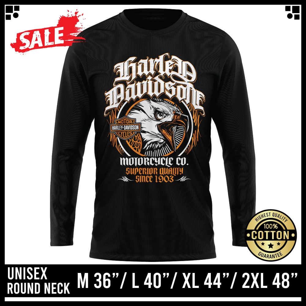 fullyshop-เสื้อยืดคอกลมสกรีนลาย-eagle-harley-davidson