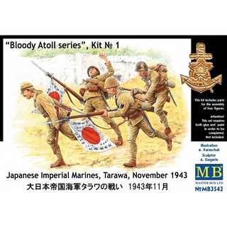 โมเดลประกอบฟิกเกอร์ทหาร Master Box 1/35MB3542 Bloody Atoll series. Kit No 1, Japanese Imperial Marines, Tarawa,