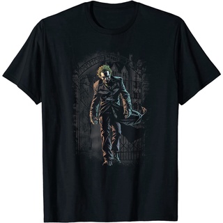 เสื้อยืดผ้าฝ้ายพิมพ์ลาย ไอเทมเด็ด!!เสื้อยืด พิมพ์ลาย Batman Joker Leaves Arkham แฟชั่นสําหรับครอบครัว