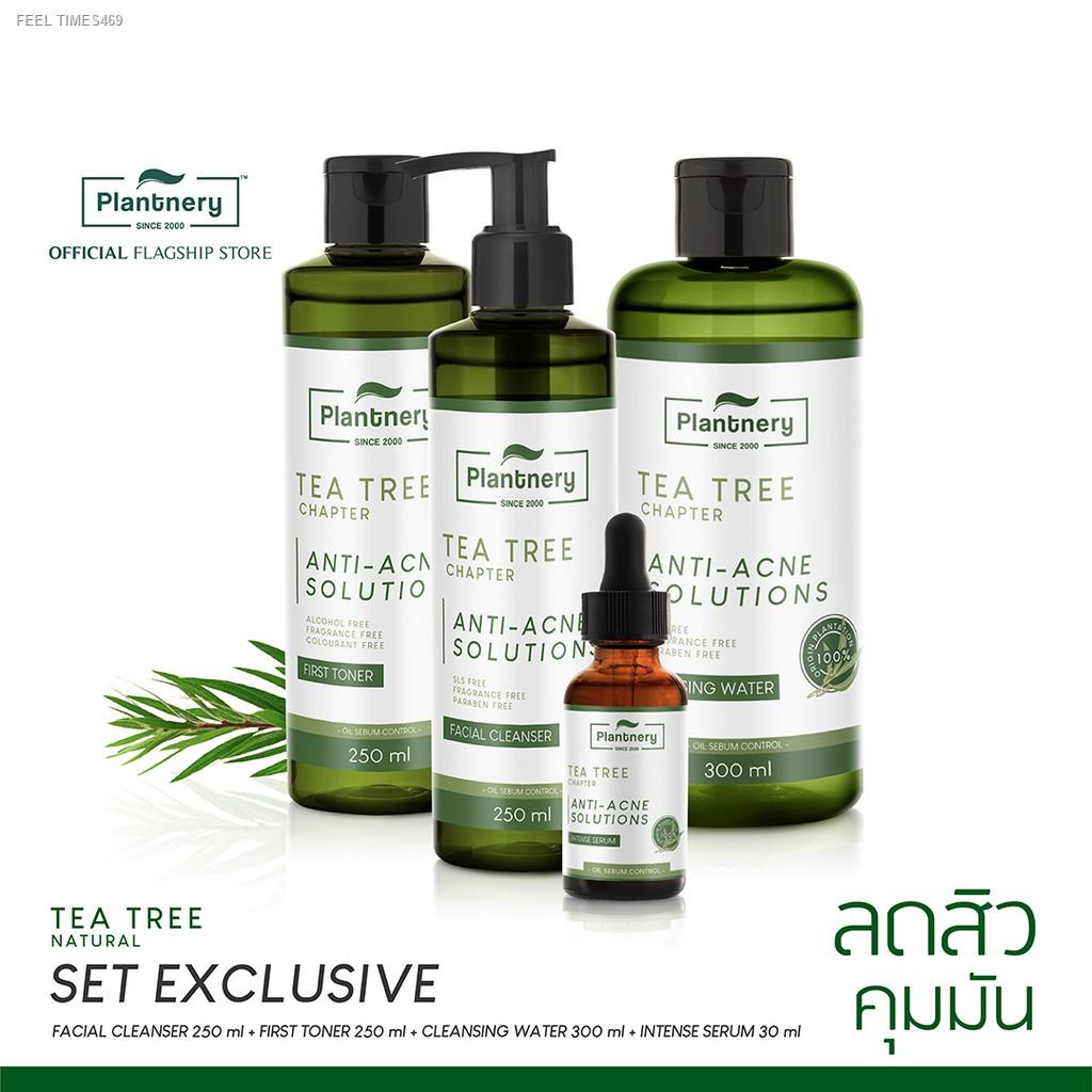 ส่ส่งไวจากไทย-plantnery-tea-tree-set-exclusive-first-toner-intense-serum-facial-cleanser-first-cleansing-water