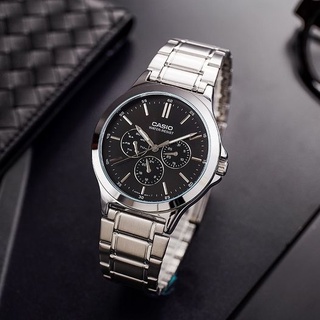 สินค้า นาฬิกา Casio รุ่น รุ่น MTP-V300D นาฬิกาข้อมือผู้ชาย สายแสตนเลส -ของแท้ 100% รับประกัน สินค้า 1 ปีเต็ม
