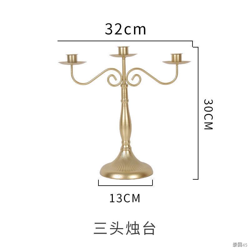 สไตล์ยุโรปหัวเดียวสามหัวห้าหัวเชิงเทียนตกแต่งบ้านตกแต่งอุปกรณ์ประกอบฉากงานแต่งงานร้านอาหารตะวันตกแสงเทียนอาหารค่ำเชิงเท