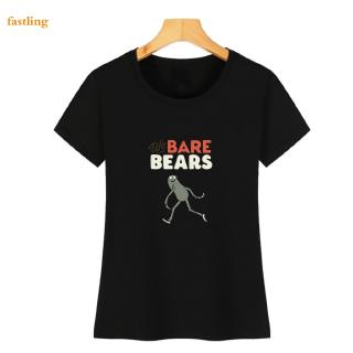 We Bear Bears เสื้อยืดผู้หญิงสไตล์เกาหลีลำลองเสื้อยืดแขนสั้นผู้ชาย