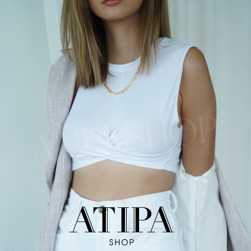 atipashop-ruby-tank-top-เส้อกล้าม-ครอป-แบบแขนกุด-มีม้วนด้านหน้า