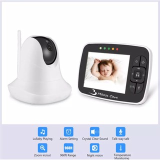 เช็ครีวิวสินค้าพร้อมส่ง SM935 355 องศาหมุน REMOTE 3.5" Digital LCD กล้อง HD  Night Vision Baby Monitor กล้อง Video Baby Monitor
