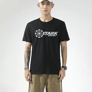 S tark Industries Tony Iron s Brand s เสื้อยืดลําลอง แขนสั้น สําหรับผู้ชาย เหมาะกับการเล่นฟิตเนส