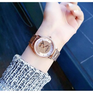 🎀 (สด-ผ่อน) นาฬิกาCOACH หน้าปัด38มิล Coach Womens 14503492 Classic Rose Gold-Tone Stainless Steel Watch