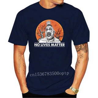 เสื้อยืดผ้าฝ้ายพิมพ์ลาย เสื้อยืดลําลอง แขนสั้น พิมพ์ลาย Capn Spaulding No Lives Matter Halloween Movie S 2 สีดํา เข้ากับ