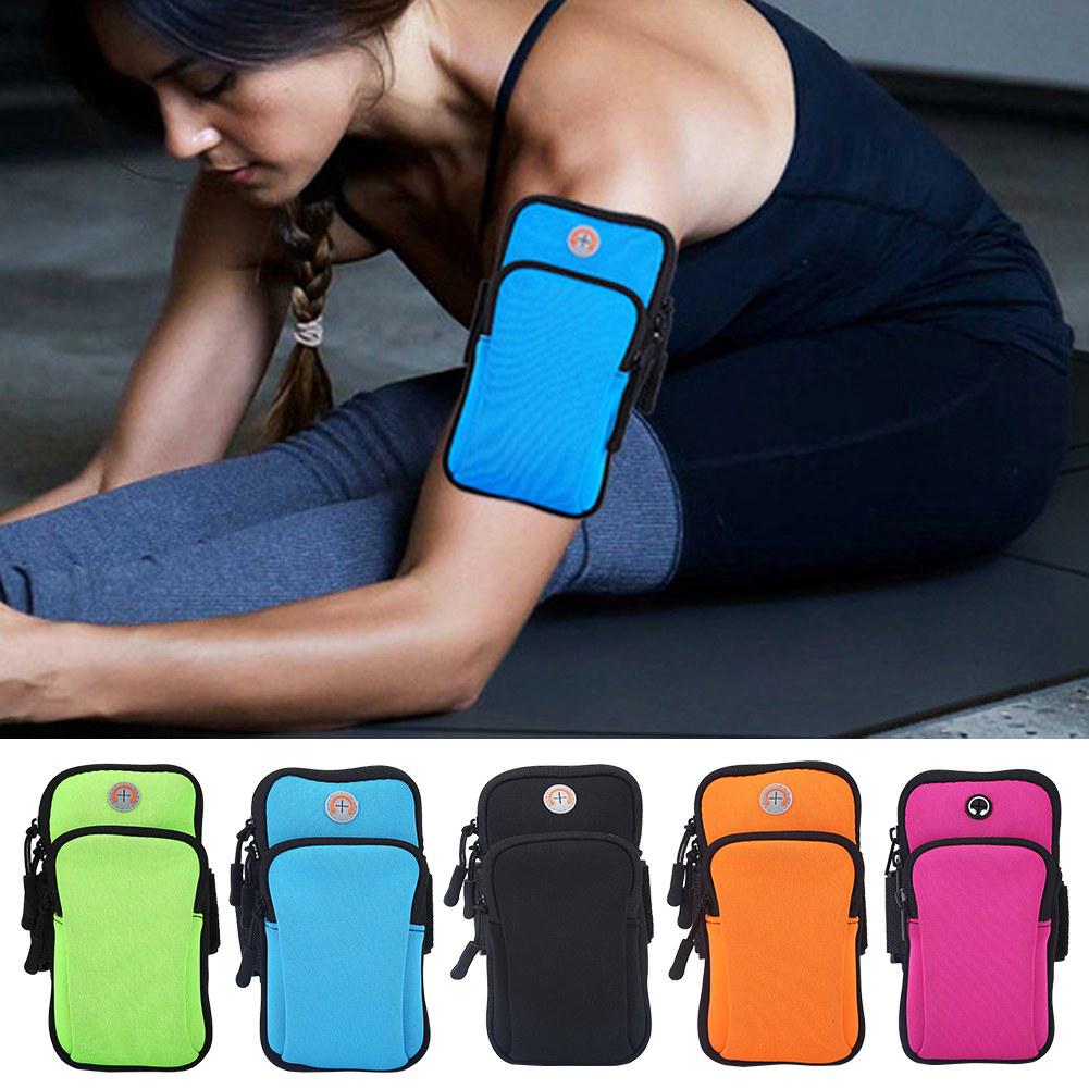 สินค้า 5Colors Outdoor Sport Running Jogging Exercise Gym Arm Wrist Pouch Armband Phone Case Bag