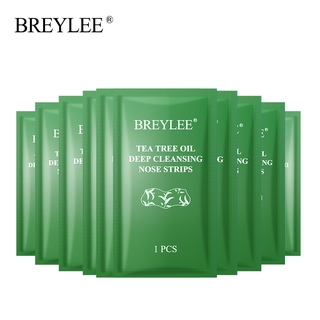 BREYLEE FDA tea แผ่นมาสก์จมูก ช่วยกําจัดสิวเสี้ยน ชุด 10 ชิ้น