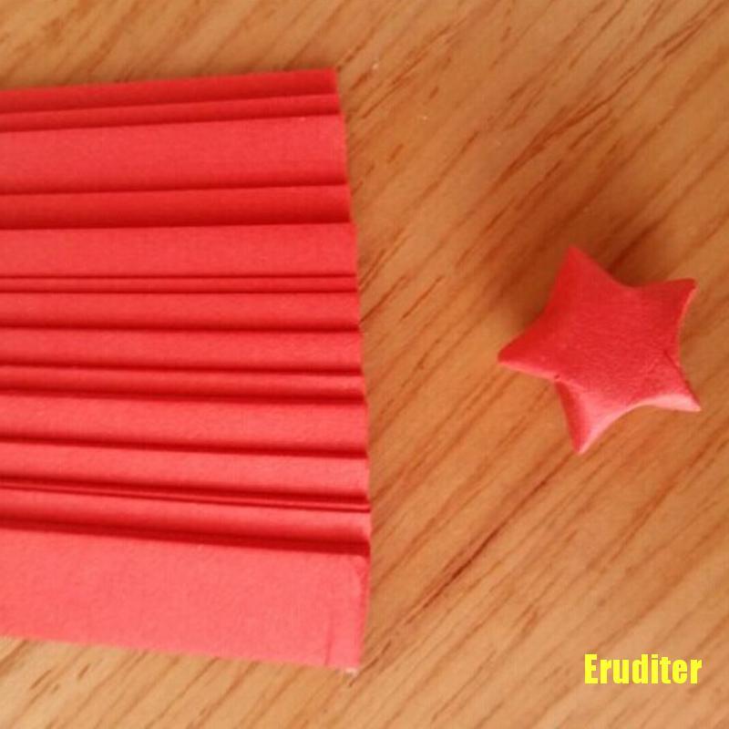 eruditer-origami-แถบริบบิ้นกระดาษพับ-รูปดาวนําโชค-สีพื้น