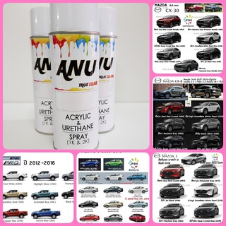 MAZDA สีสเปรย์ ANU Spray ANU -N สีพ่นรถยนต์ เกรด 2K (กี่งเงา) - MAZDA3, MAZDA2, CX5, CX3, BT50 (1 กระป๋อง)