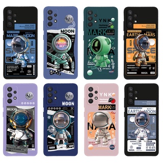 เคสโทรศัพท์มือถือแบบนิ่ม ลายนักบินอวกาศ สําหรับ Samsung Galaxy A24 A23 A34 A54 A13 A14 A04 A04s A73 A52s A13 A33 A23 A53 A72 A52 A32 S23 S22 S21 S20 Ultra Plus 4G 5G