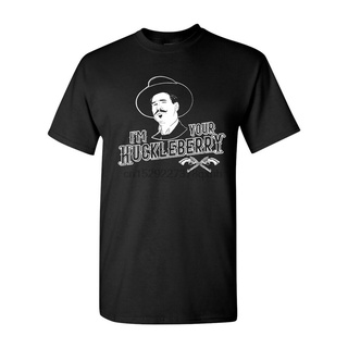 tshirtเสื้อยืดคอกลมฤดูร้อนเสื้อยืด พิมพ์ลายคําคม Huckleberry Doc Holliday Tombstone แฟชั่นสําหรับผู้ชายSto4XL