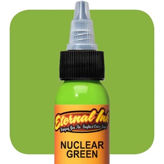 หมึกสักอีเทอนอล ขนาด 1 ออนซ์ สีสักลาย เอทานอล หมึกสัก เอทานอล หมึกแท้ 100% จากอเมริกา Eternal Ink Nuclear Green
