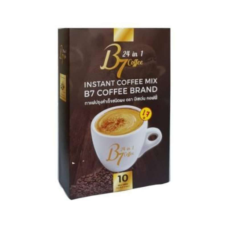 ภาพหน้าปกสินค้าB7 Coffee กาแฟความคุมน้ำหนัก สำหรับคนรักสุขภาพ กล่อง 10 ซอง ( 1 กล่อง )