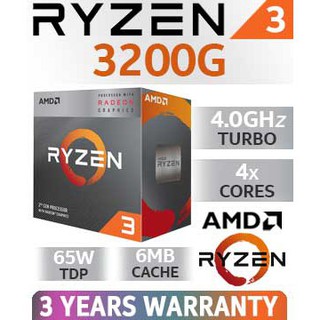 ภาพหน้าปกสินค้าพร้อมส่ง AMD Ryzen 3 3200G with Radeon™ Vega 8 Graphics #Ryzen3 ที่เกี่ยวข้อง