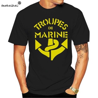 เสื้อยืดผู้ชาย เสื้อยืด ผ้าฝ้ายแท้ พิมพ์ลาย Troupes De Marine Bleu สไตล์ฮิปสเตอร์ แฟชั่นเรโทร สําหรับผู้ชาย S-5XL