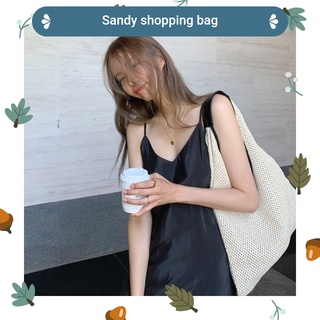 Sandy shopping bag กระเป๋าสานลุควินเทจ