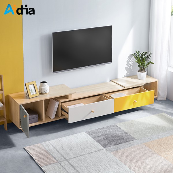 aidia-ชั้นวางทีวีสไตล์นอร์ดิกส์-พร้อมลิ้นชักและช่องเก็บของ-w43x193-235xh44-cm-ตู้วางทีวี-โต๊ะวางทีวี-ตู้วางทีวีมินิมอล