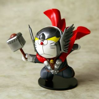 Doraemon cosplay Thor Anime Action Figure PVC New Collection figures toys Collection for friend gift