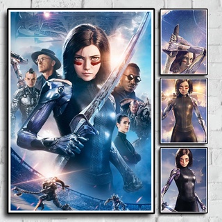 โปสเตอร์ภาพยนตร์แอคชั่น Alita: Battle Angel สไตล์เรโทร สําหรับตกแต่งบ้าน